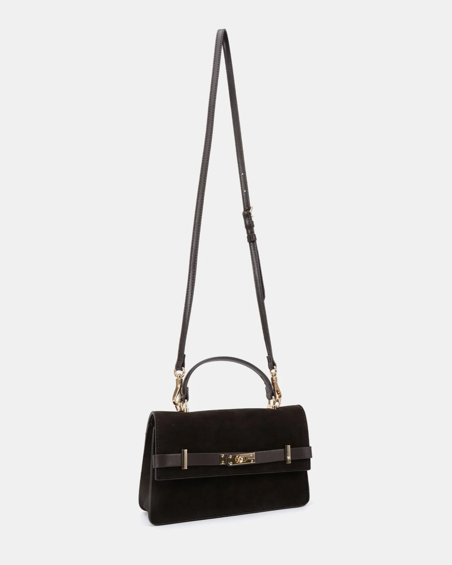 ACHILLES ESPRESSO SUEDE TOP HANDLE BAG