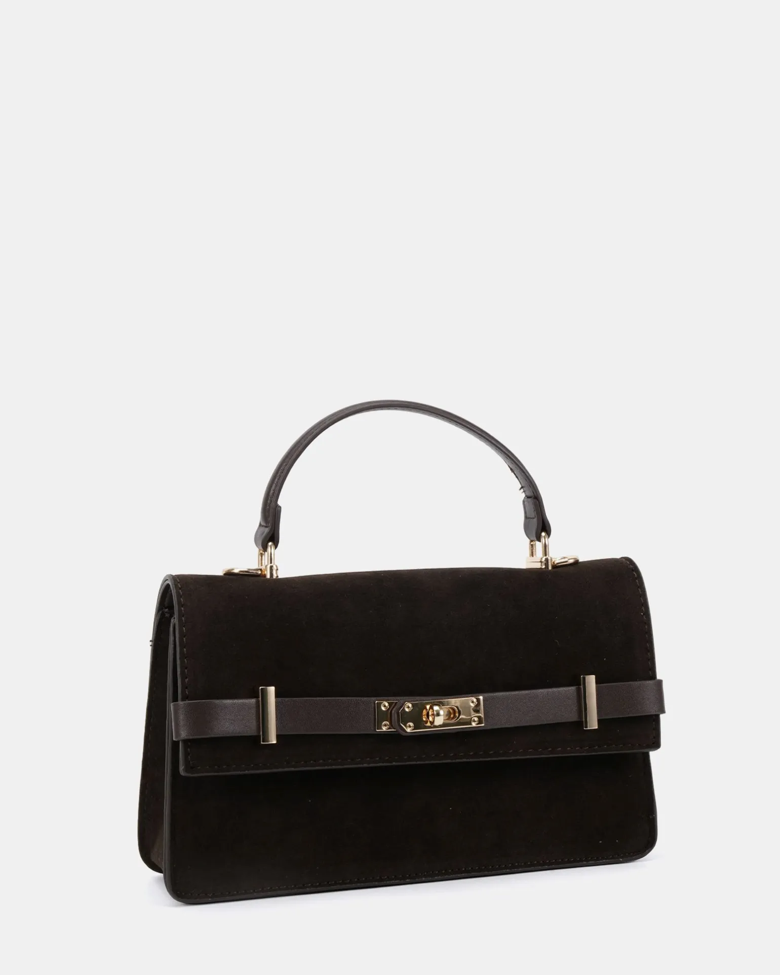 ACHILLES ESPRESSO SUEDE TOP HANDLE BAG