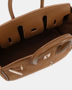 ADORA Caramel Suede TOP HANDLE BAG