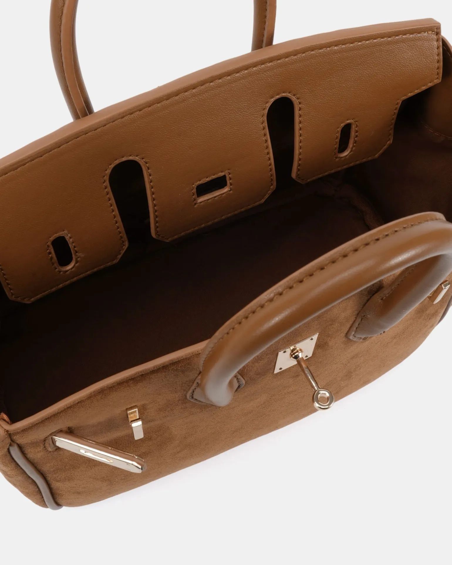 ADORA Caramel Suede TOP HANDLE BAG