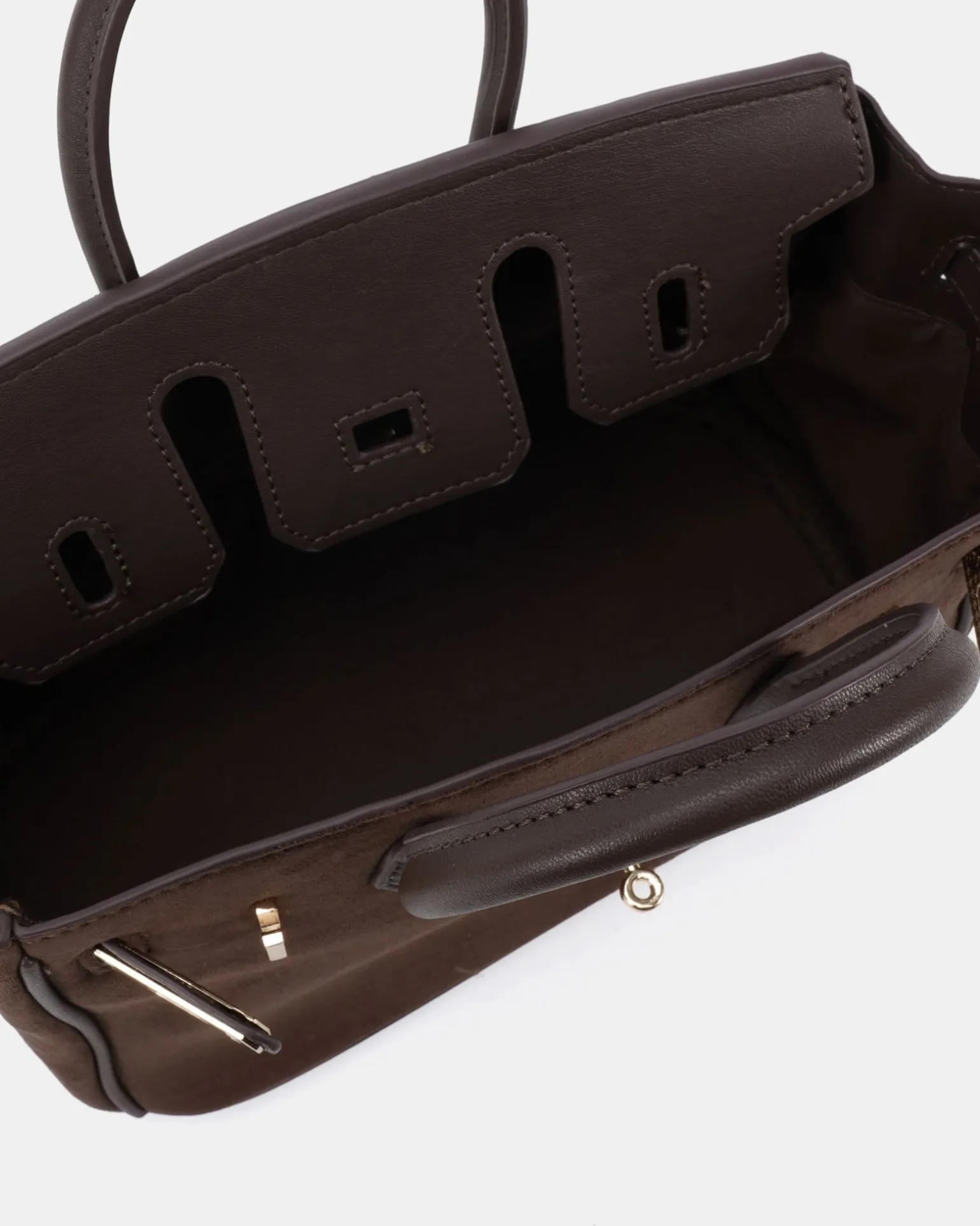 ADORA ESPRESSO SUEDE TOP HANDLE BAG