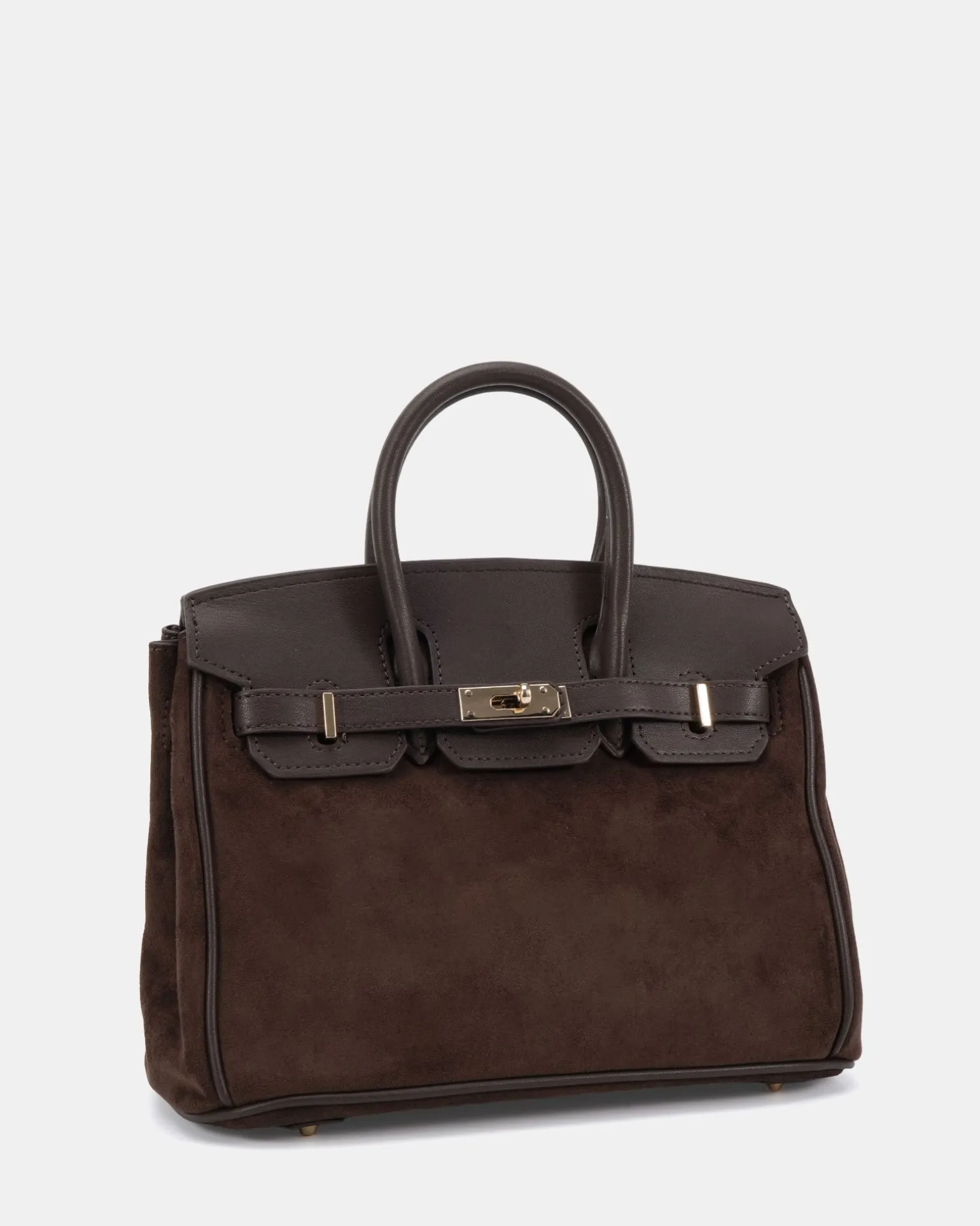 ADORA ESPRESSO SUEDE TOP HANDLE BAG