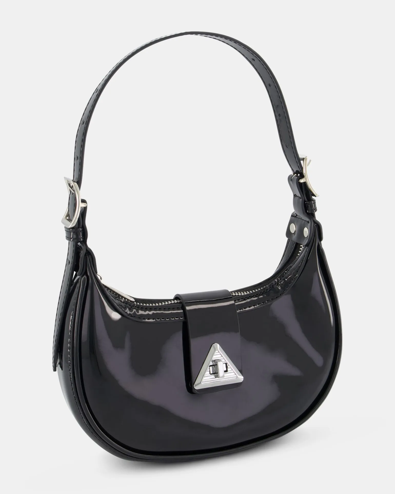 AERYS Black Patent SHOULDER BAG
