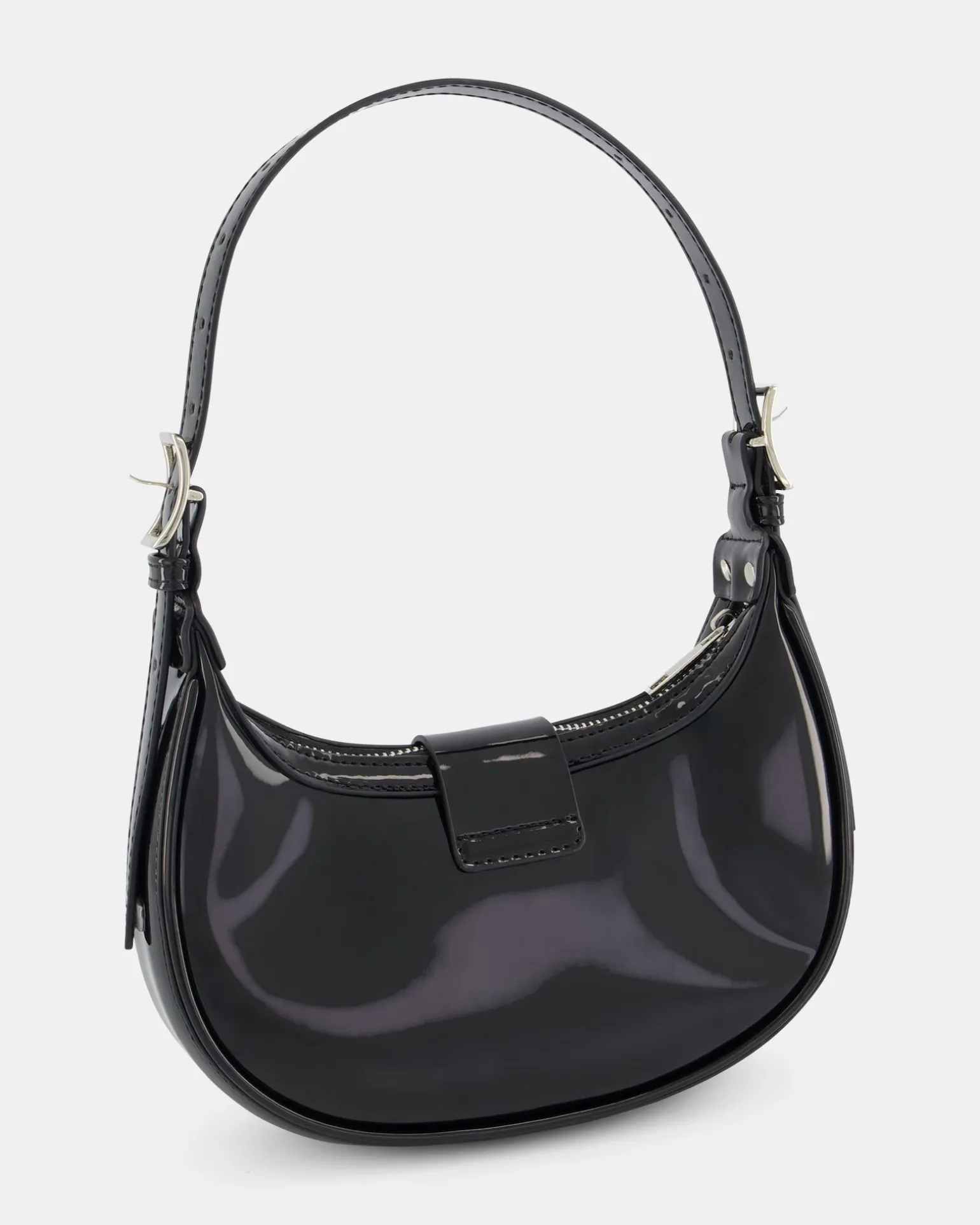 AERYS Black Patent SHOULDER BAG