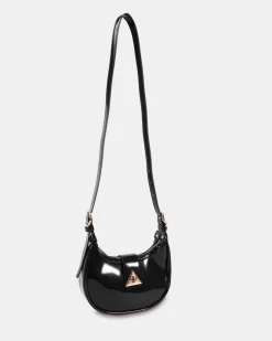 AERYS Black Patent SHOULDER BAG