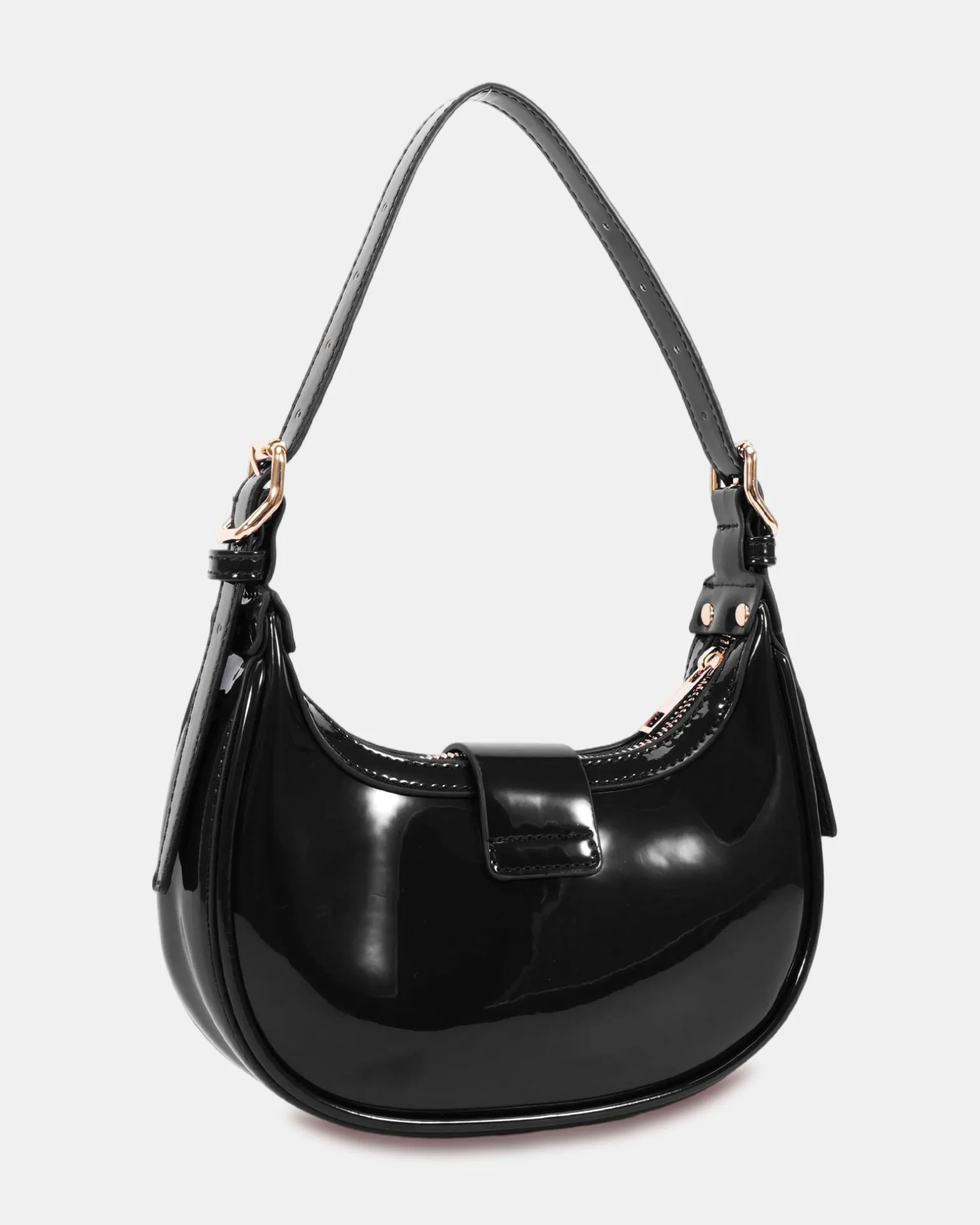 AERYS Black Patent SHOULDER BAG
