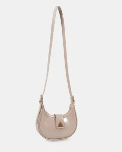 AERYS NEUTRAL PATENT TOP HANDLE BAG