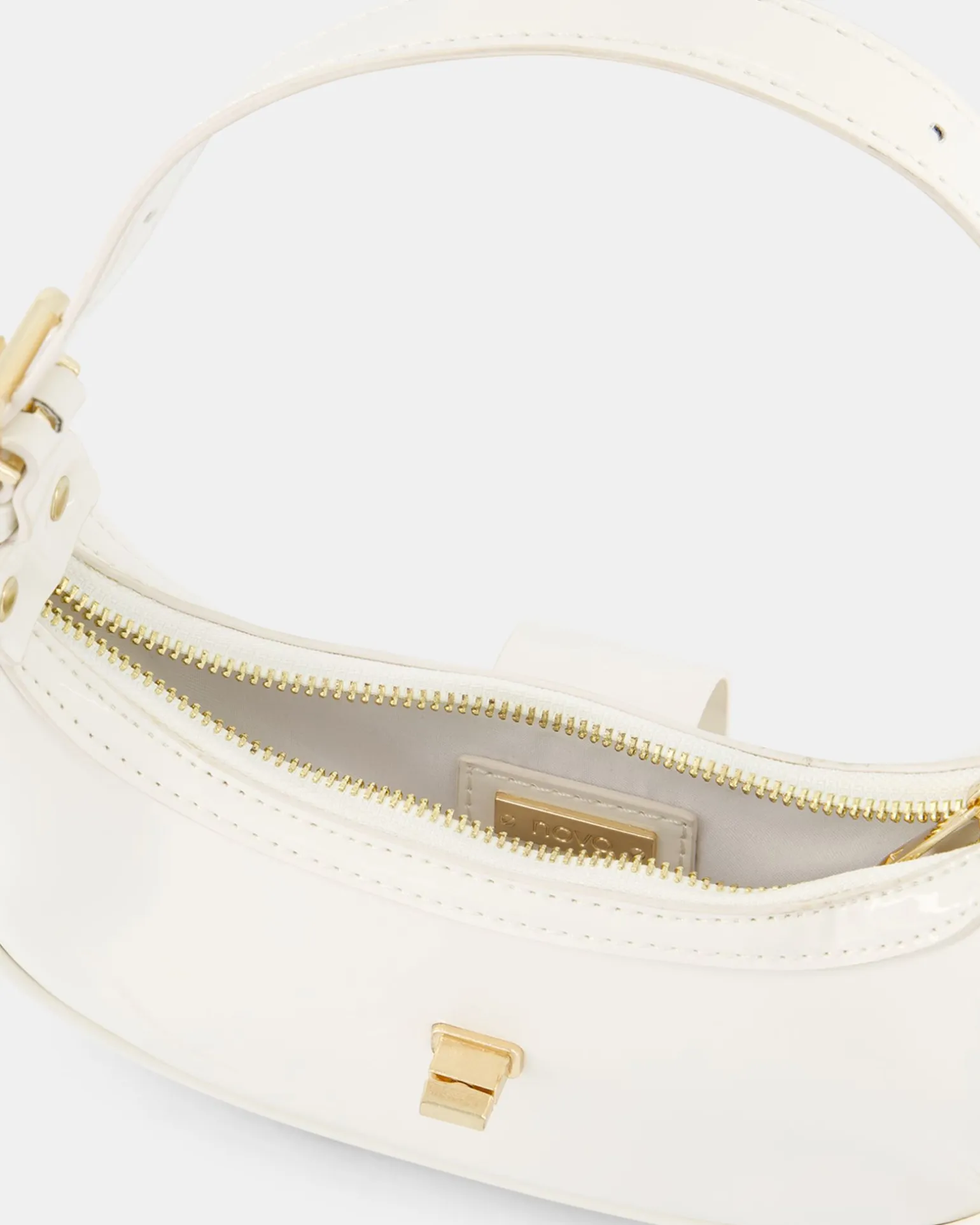 AERYS White Patent SHOULDER BAG