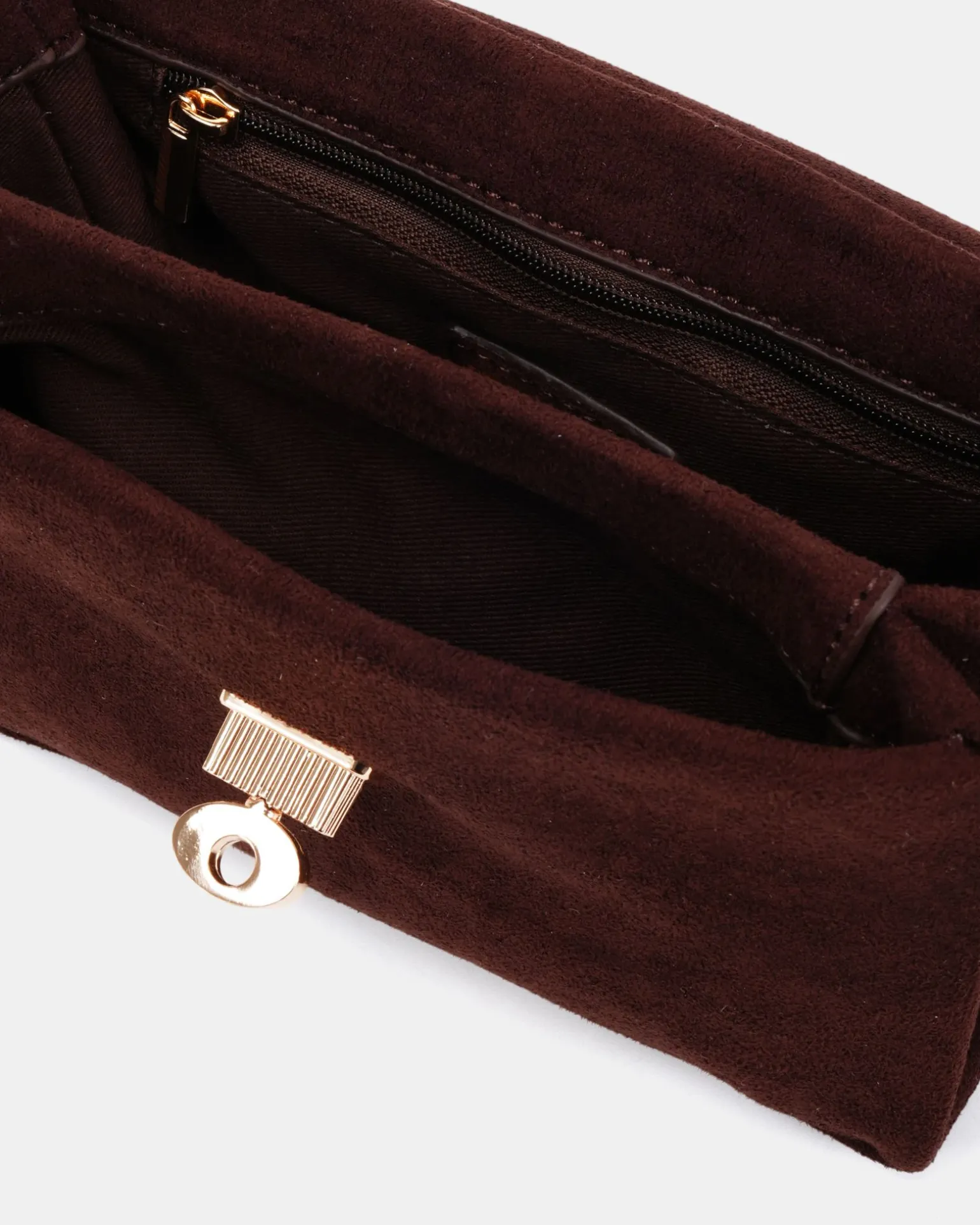 AFFINA ESPRESSO SUEDE TOP HANDLE BAG