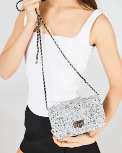 ALEXIE BLACK TWEED Cross Body Bags