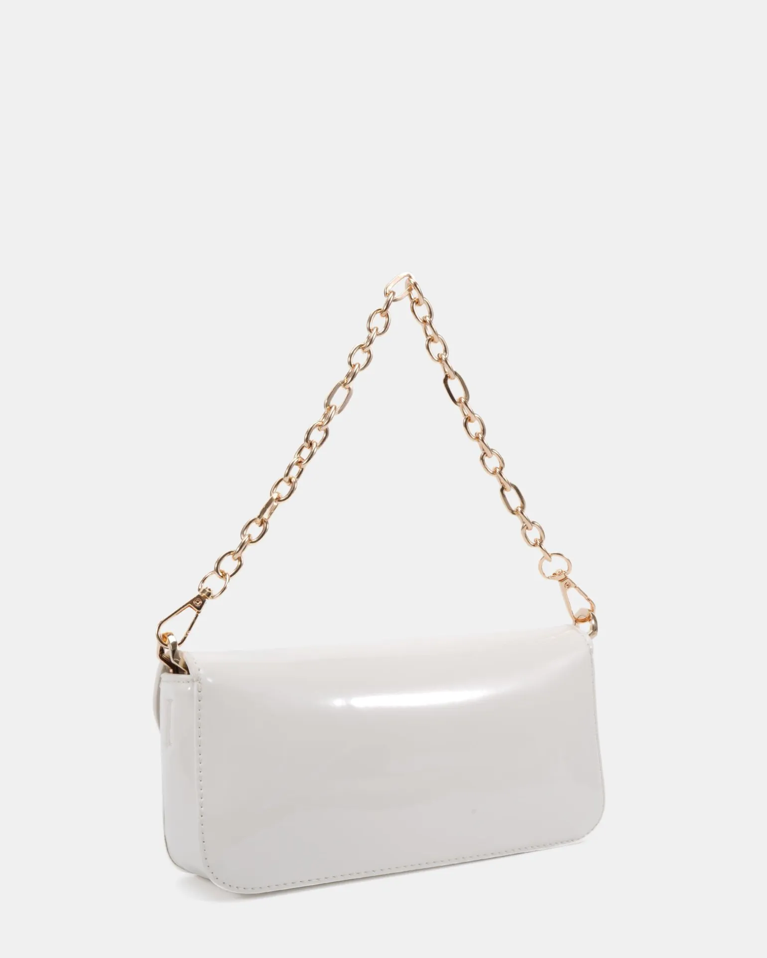 ALORA White Patent SHOULDER BAG