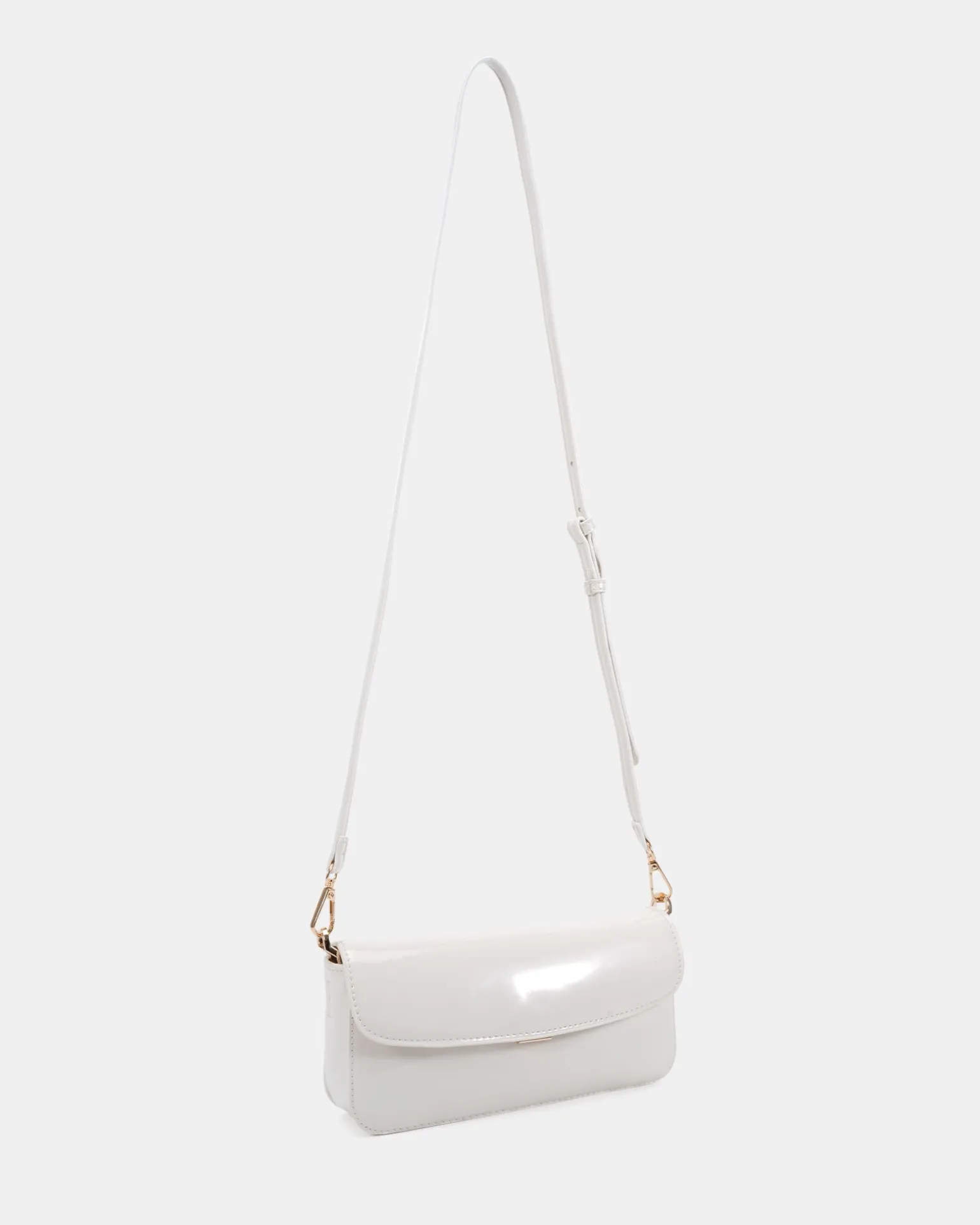 ALORA White Patent SHOULDER BAG