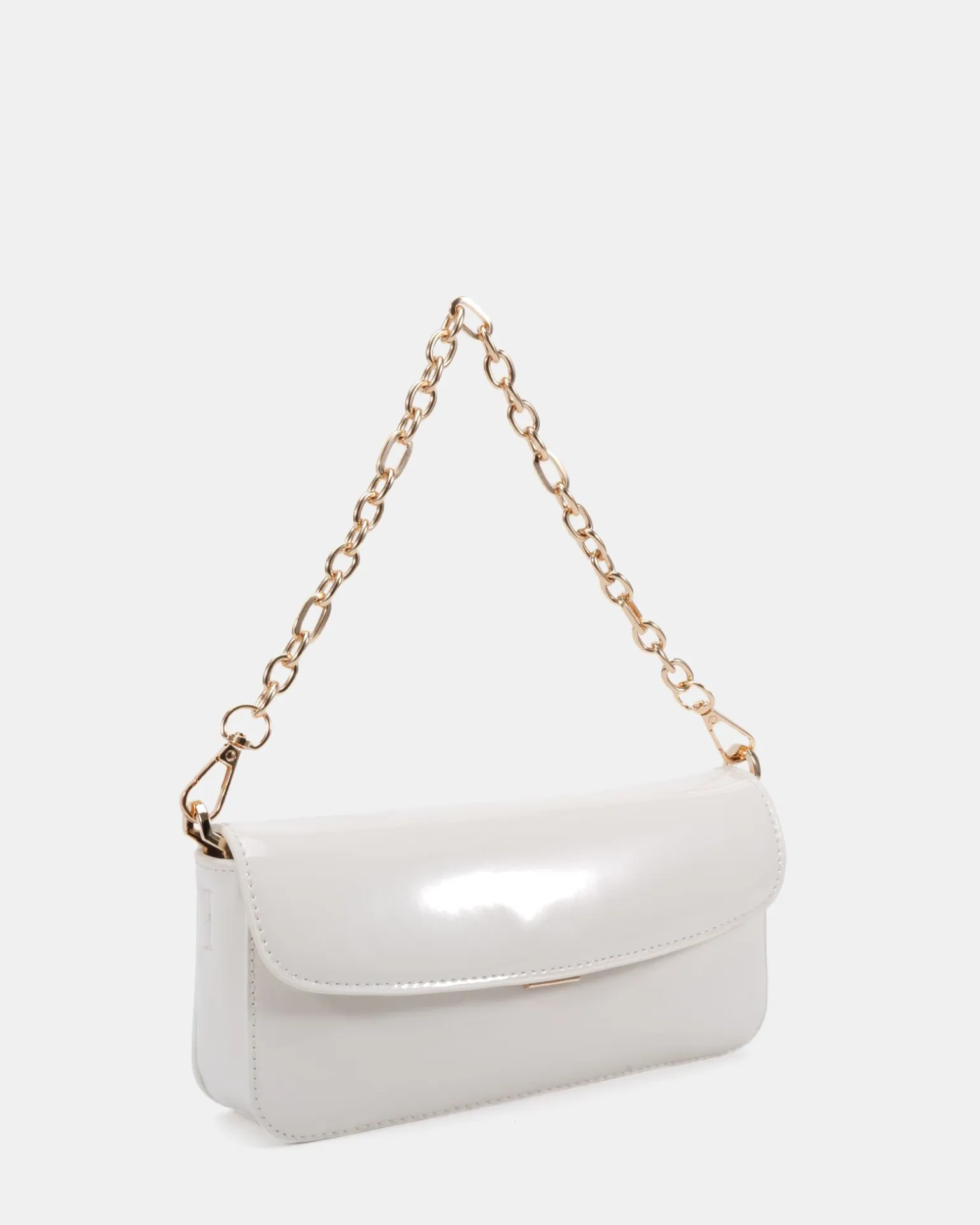 ALORA White Patent SHOULDER BAG