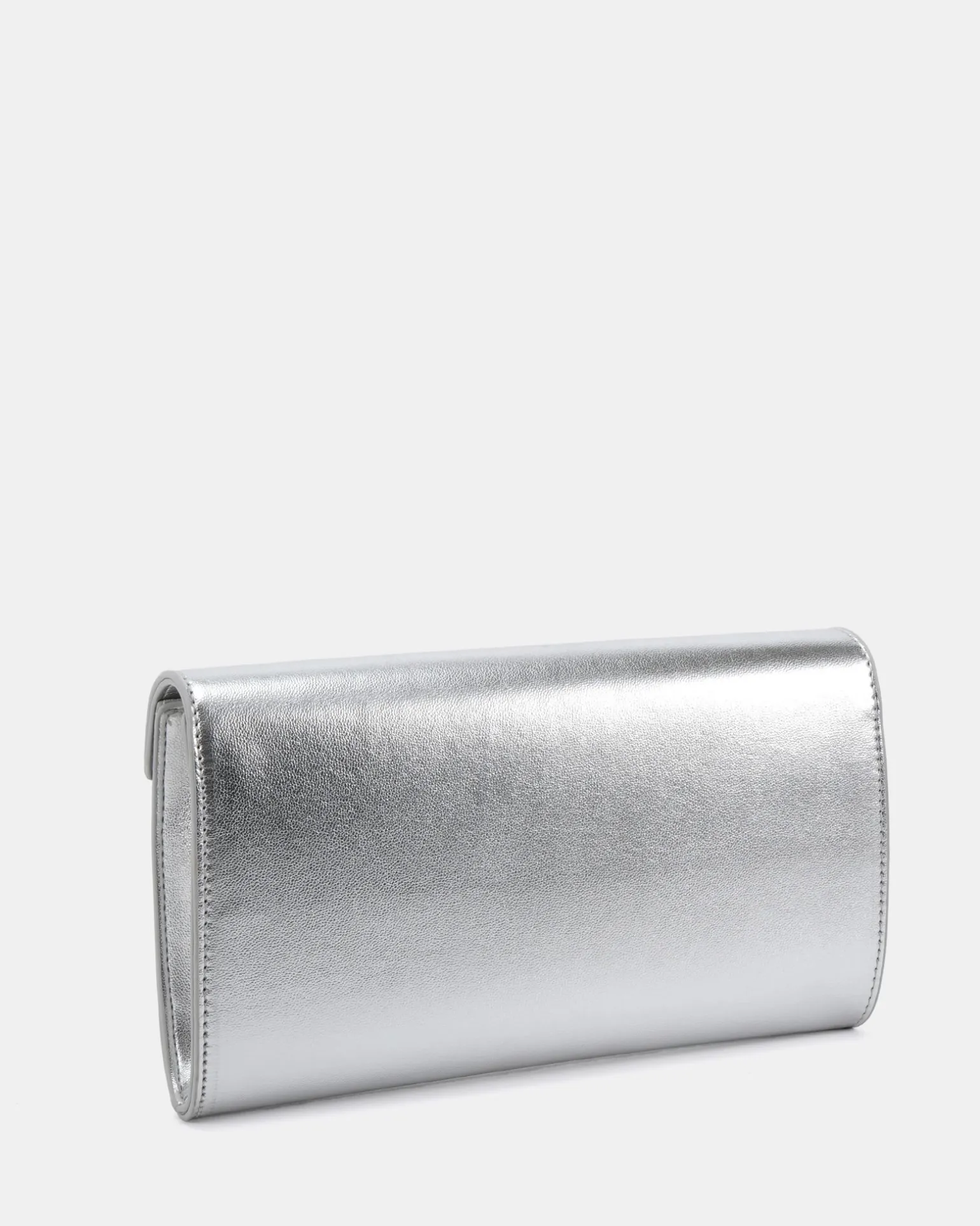 ALYSSE Silver Metallic Clutch