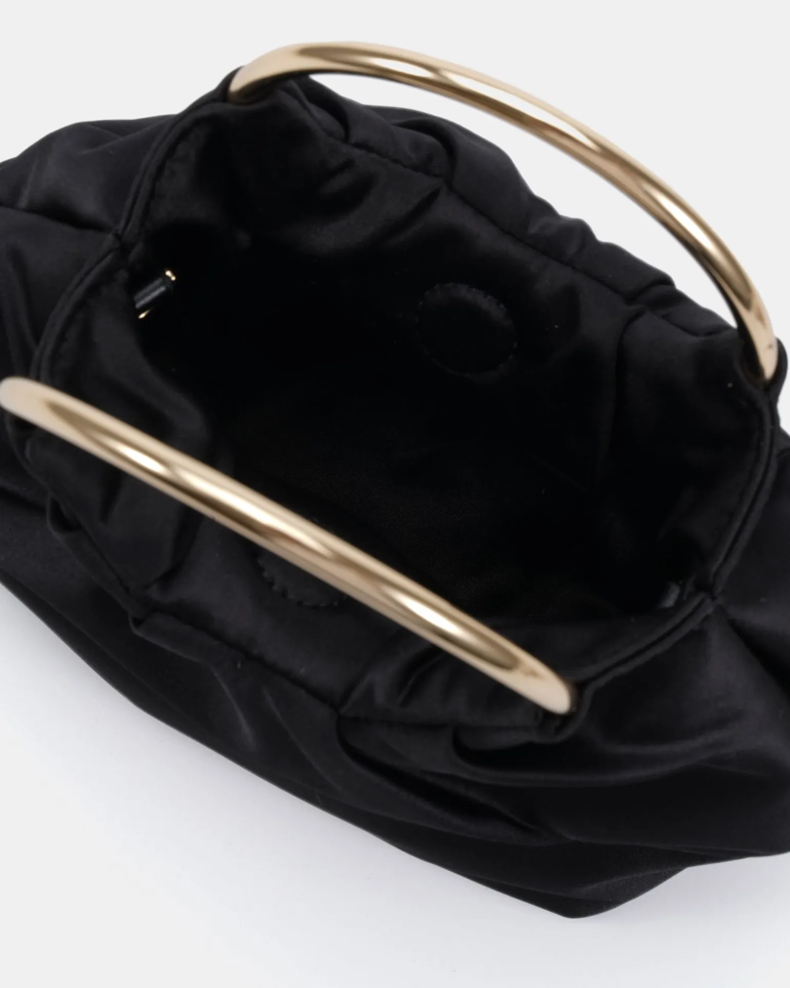 AMORI Black Satin SHOULDER BAG