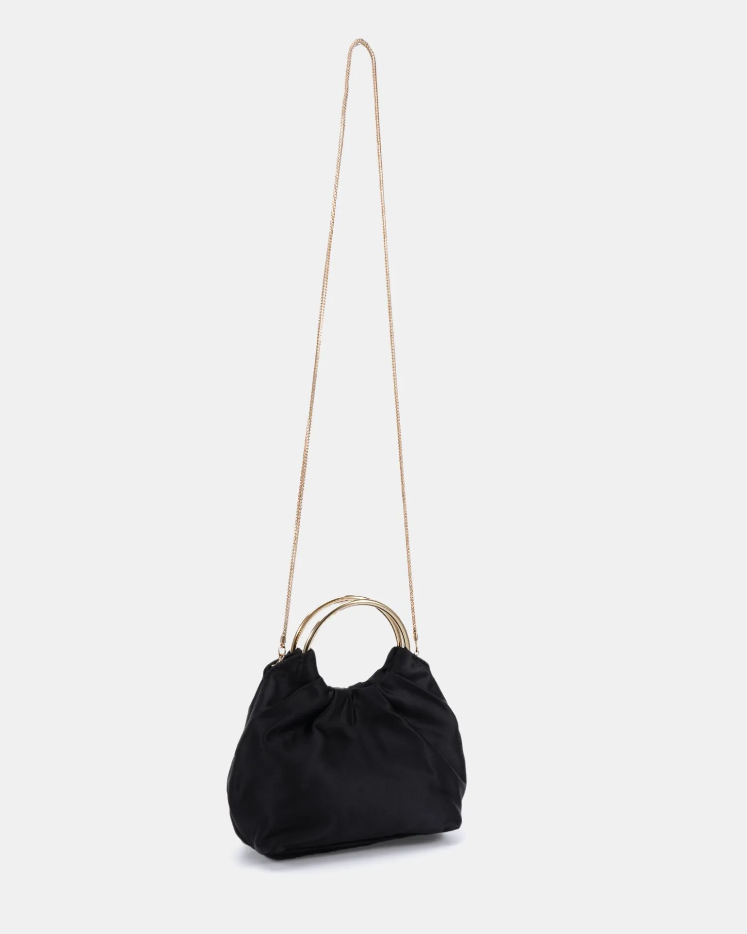 AMORI Black Satin SHOULDER BAG