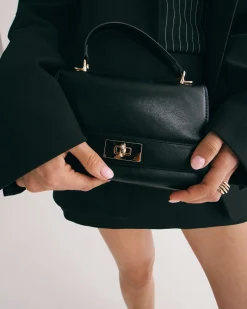 ANDI BLACK TOP HANDLE BAG
