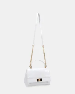 ANDI WHITE TOP HANDLE BAG