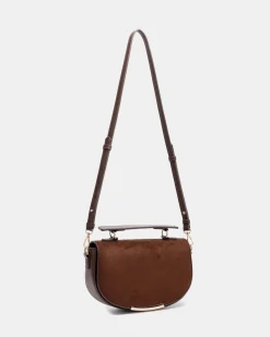 ANGELINA ESPRESSO SUEDE SHOULDER BAG