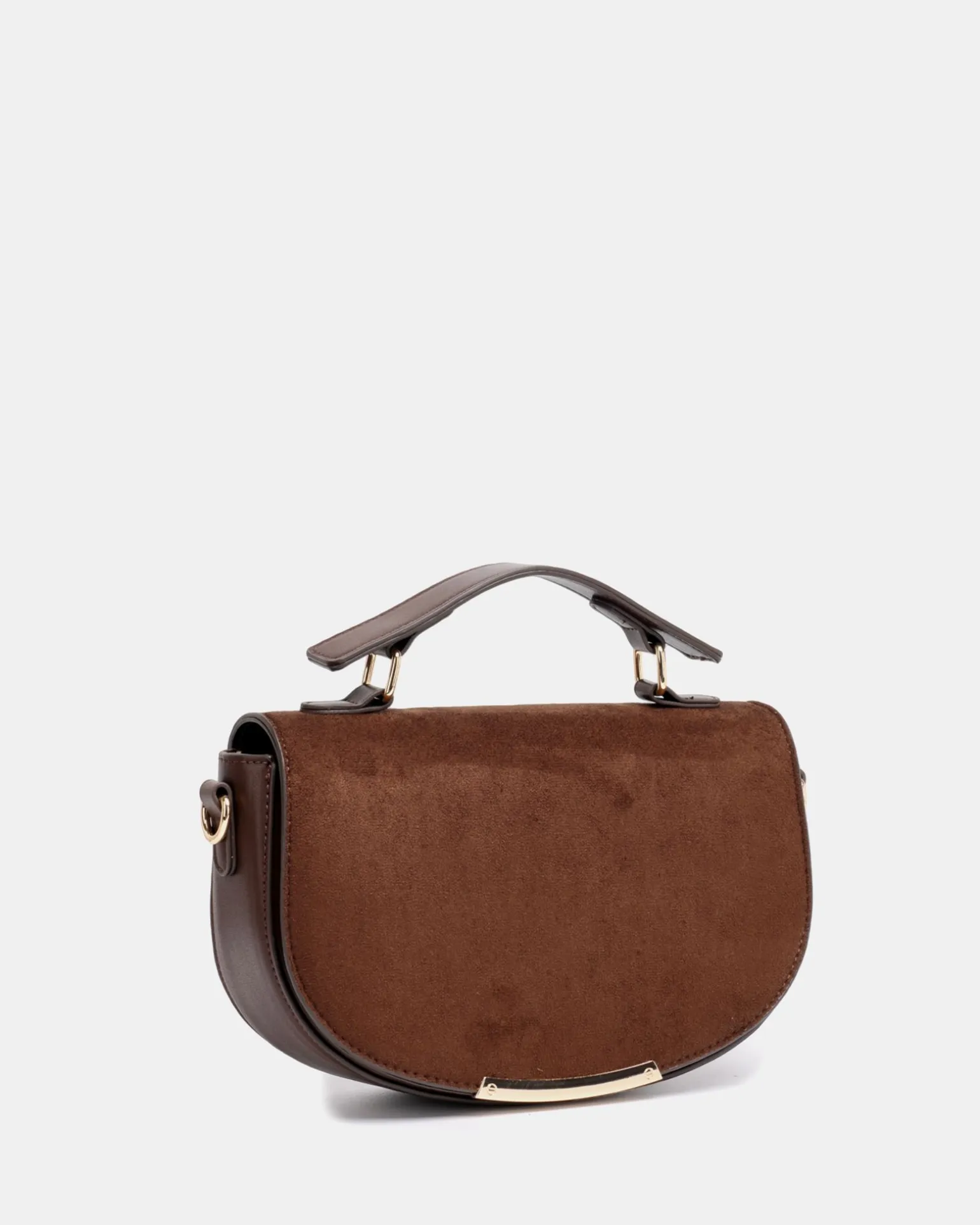 ANGELINA ESPRESSO SUEDE SHOULDER BAG