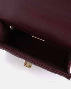 ANTOINE BURGUNDY SHOULDER BAG