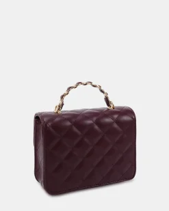 ANTOINE BURGUNDY SHOULDER BAG