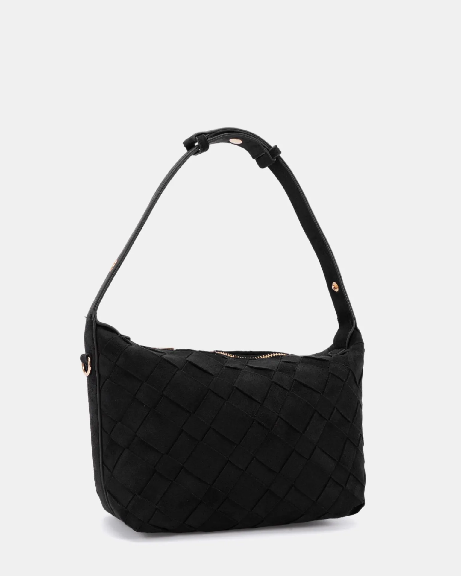 APO Black Suede SHOULDER BAG