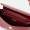 ARMAS DEEP RED PATENT SHOULDER BAG