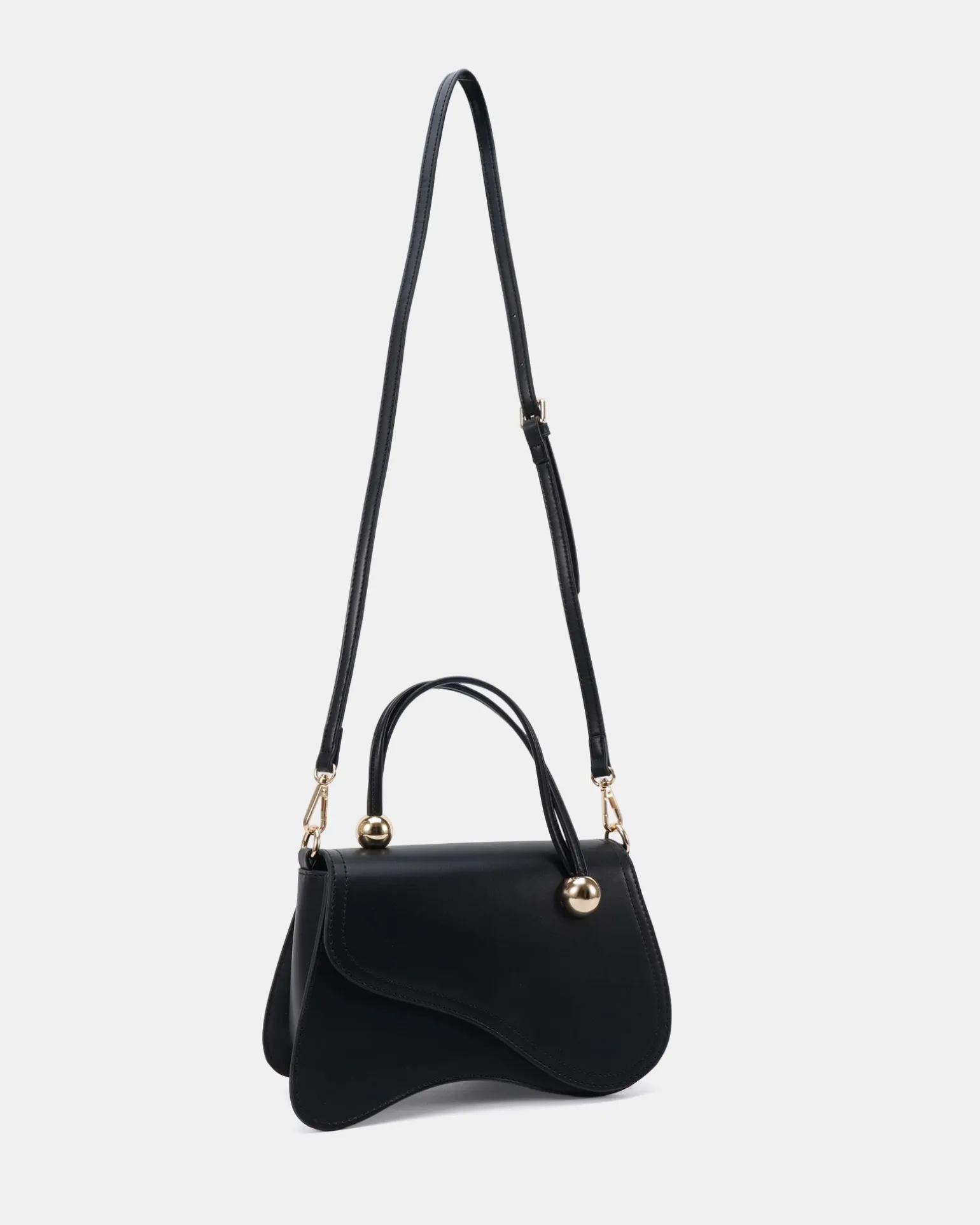ARTSY BLACK TOP HANDLE BAG