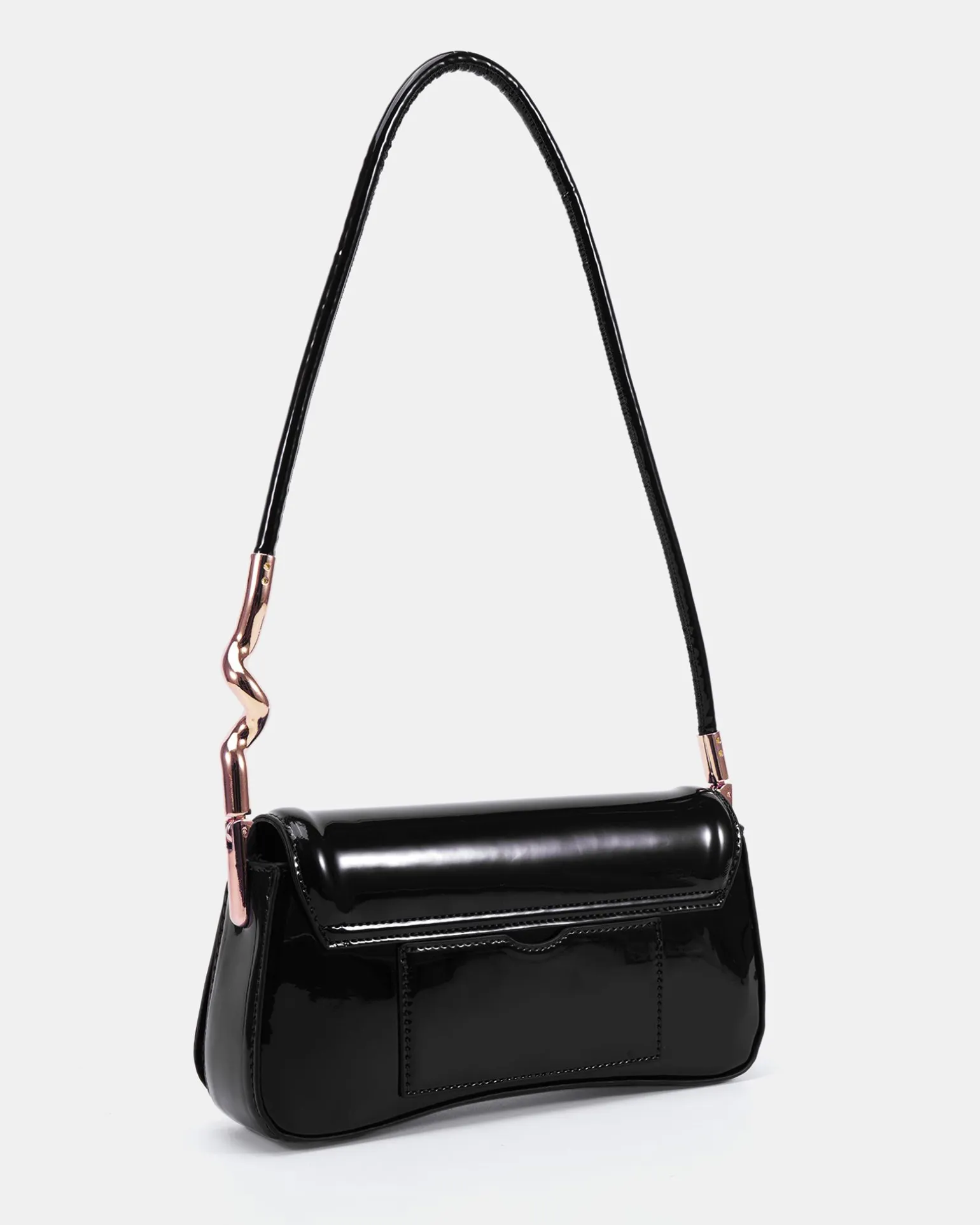 AYRA Black Patent SHOULDER BAG