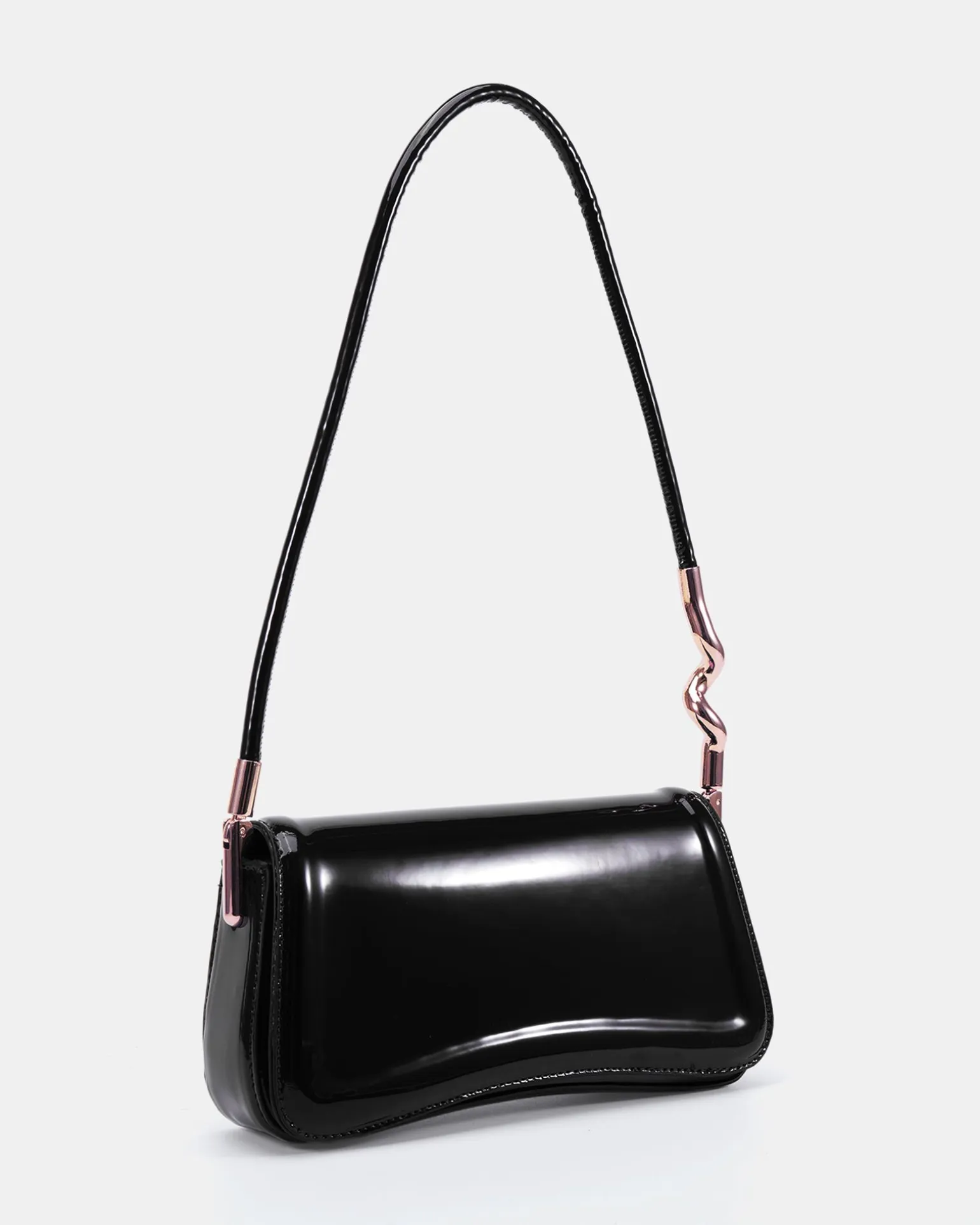 AYRA Black Patent SHOULDER BAG