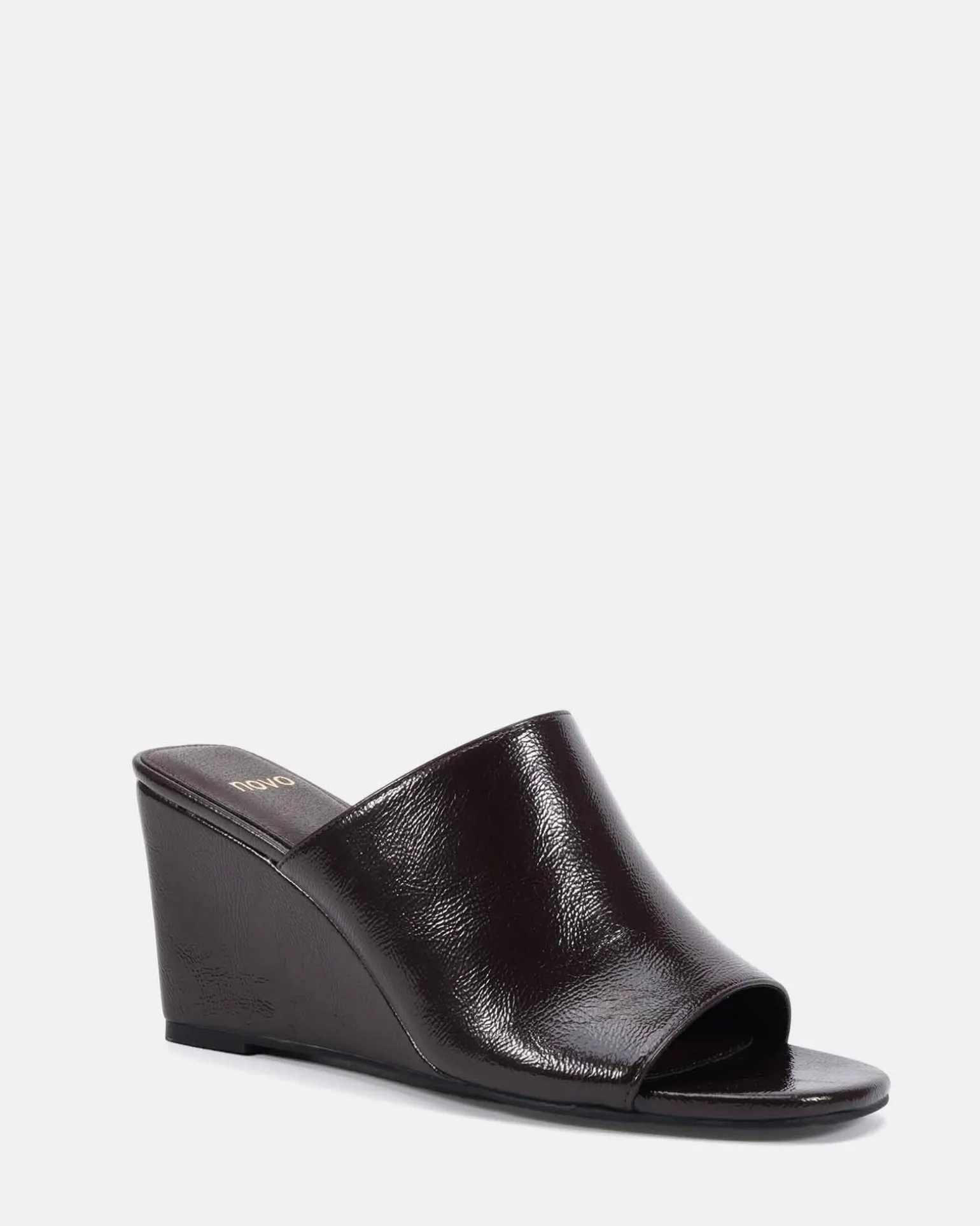 BALISTIC ESPRESSO CRINKLE PATENT Wedge Heels