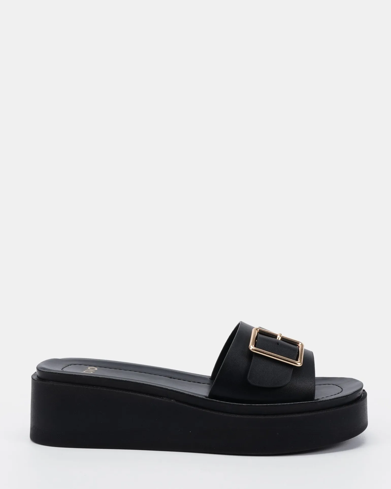 BEATIFIC BLACK Wedge Sandals