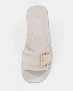 BEATIFIC CREAM LINEN Wedge Heels