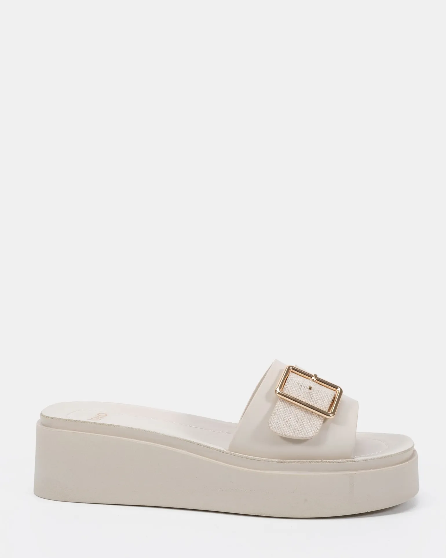 BEATIFIC CREAM LINEN Wedge Heels