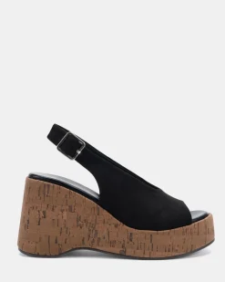 BELIEF BLACK Wedge Sandals