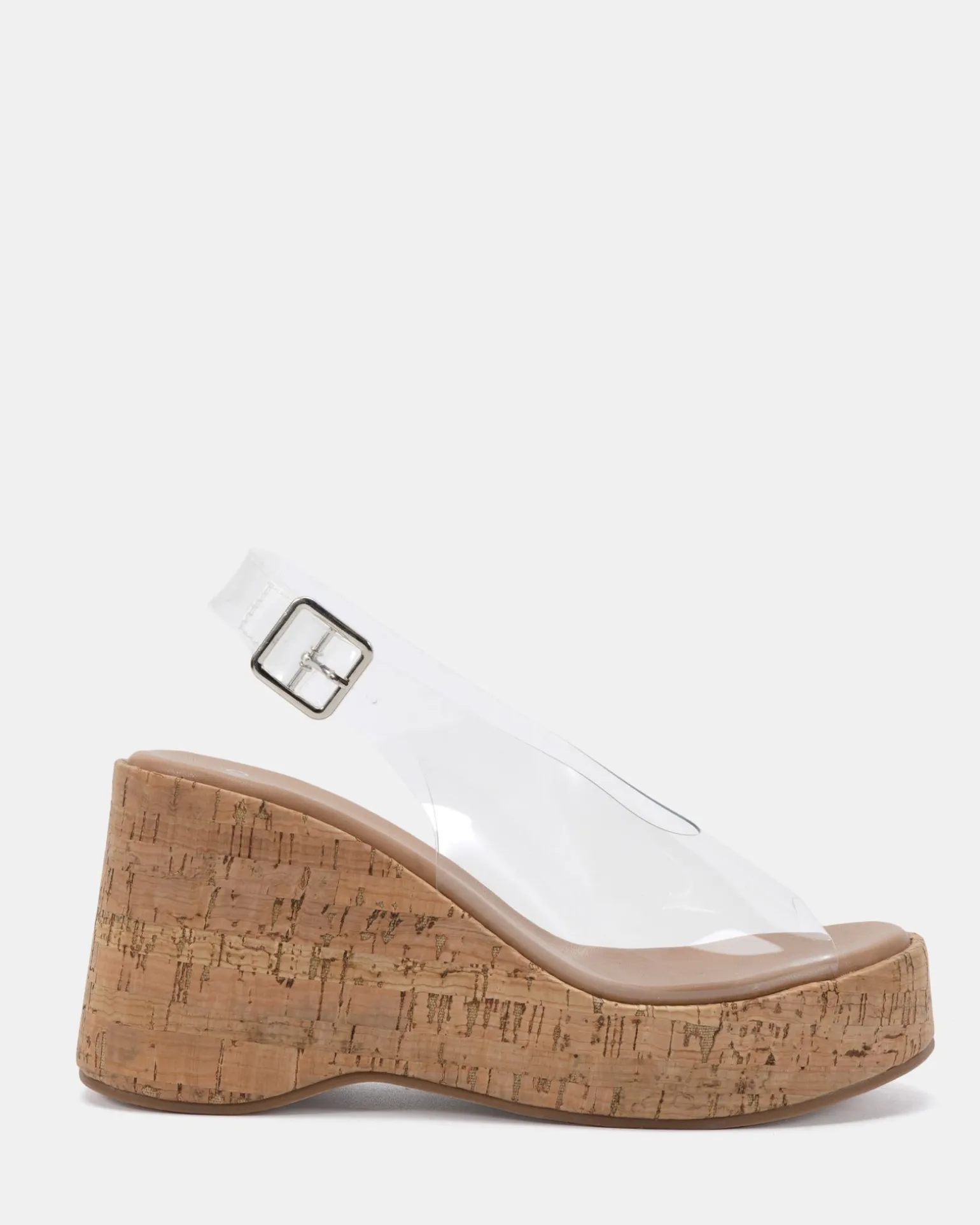 BELIEF Clear Wedge Sandals