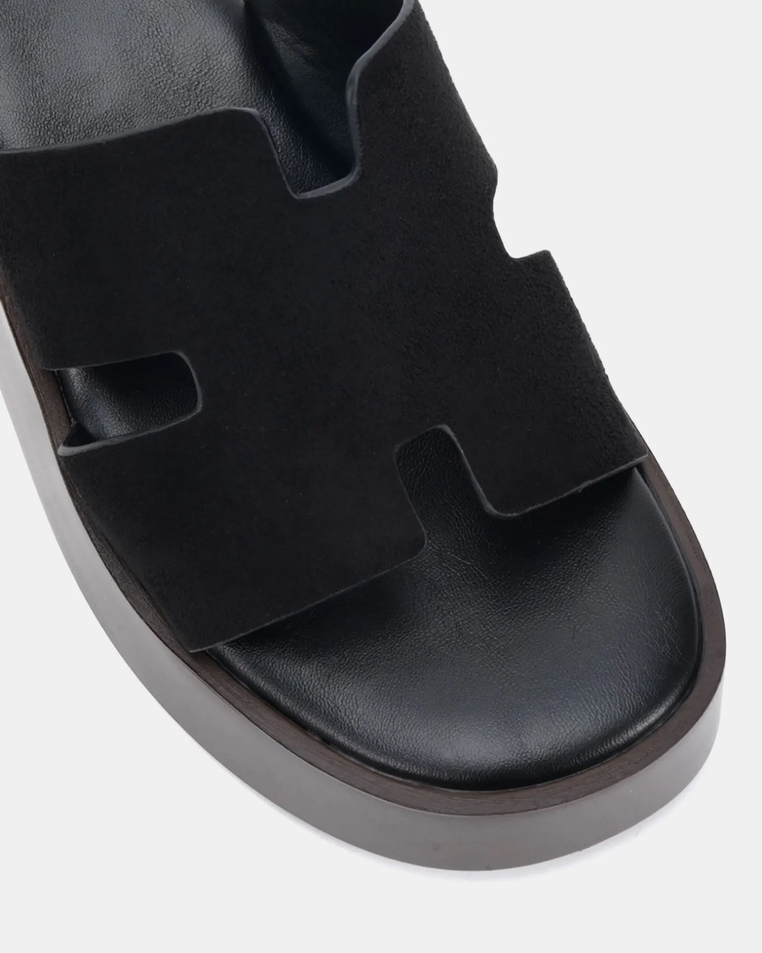 BERM Black Suede Wedge Heels