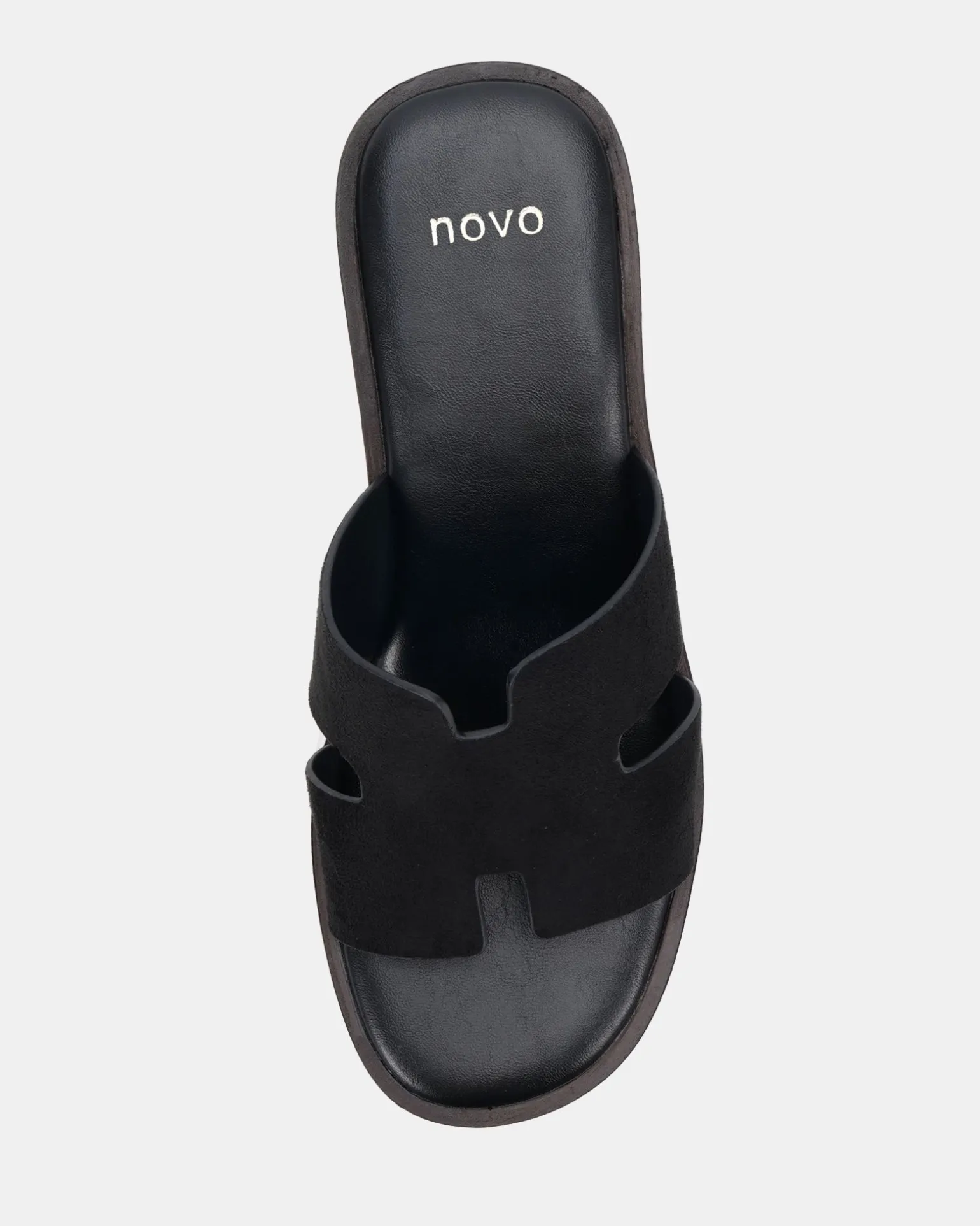 BERM Black Suede Wedge Heels