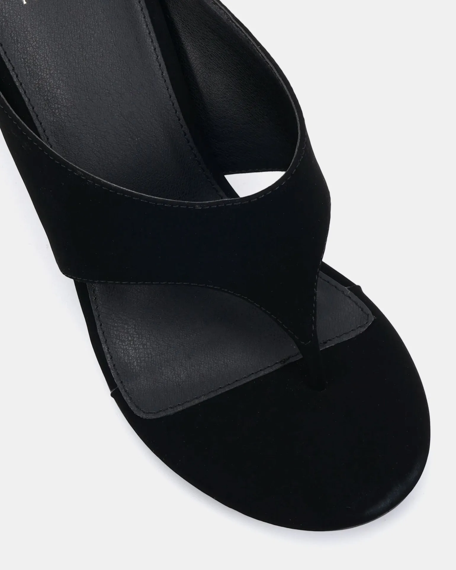 BIBI BLACK NUBUCK Wedge Heels