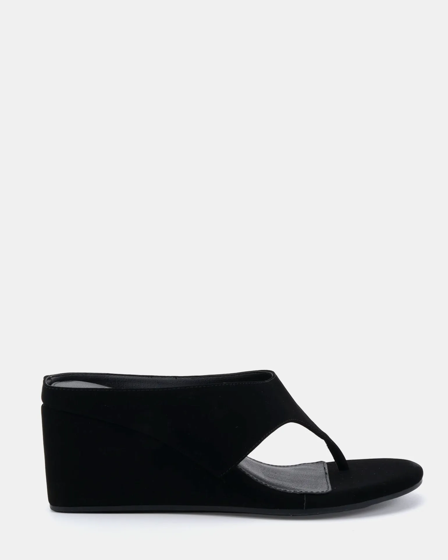 BIBI BLACK NUBUCK Wedge Heels