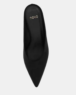 BOND Black Suede Wedge Heels