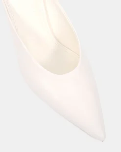 BOND White Smooth Wedge Heels