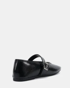 CADE BLACK CRINKLE Ballet Flats