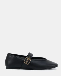 CADE Black Smooth Ballet Flats