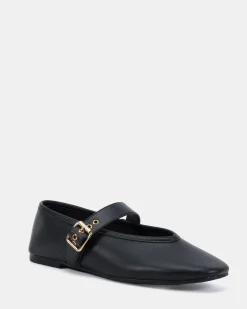 CADE Black Smooth Ballet Flats