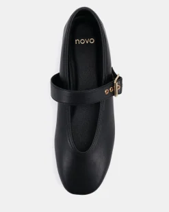 CADE Black Smooth Ballet Flats