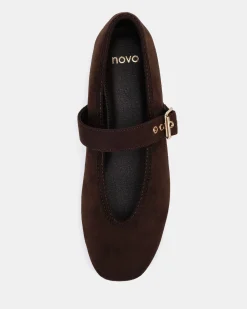 CADE ESPRESSO SUEDE Ballet Flats
