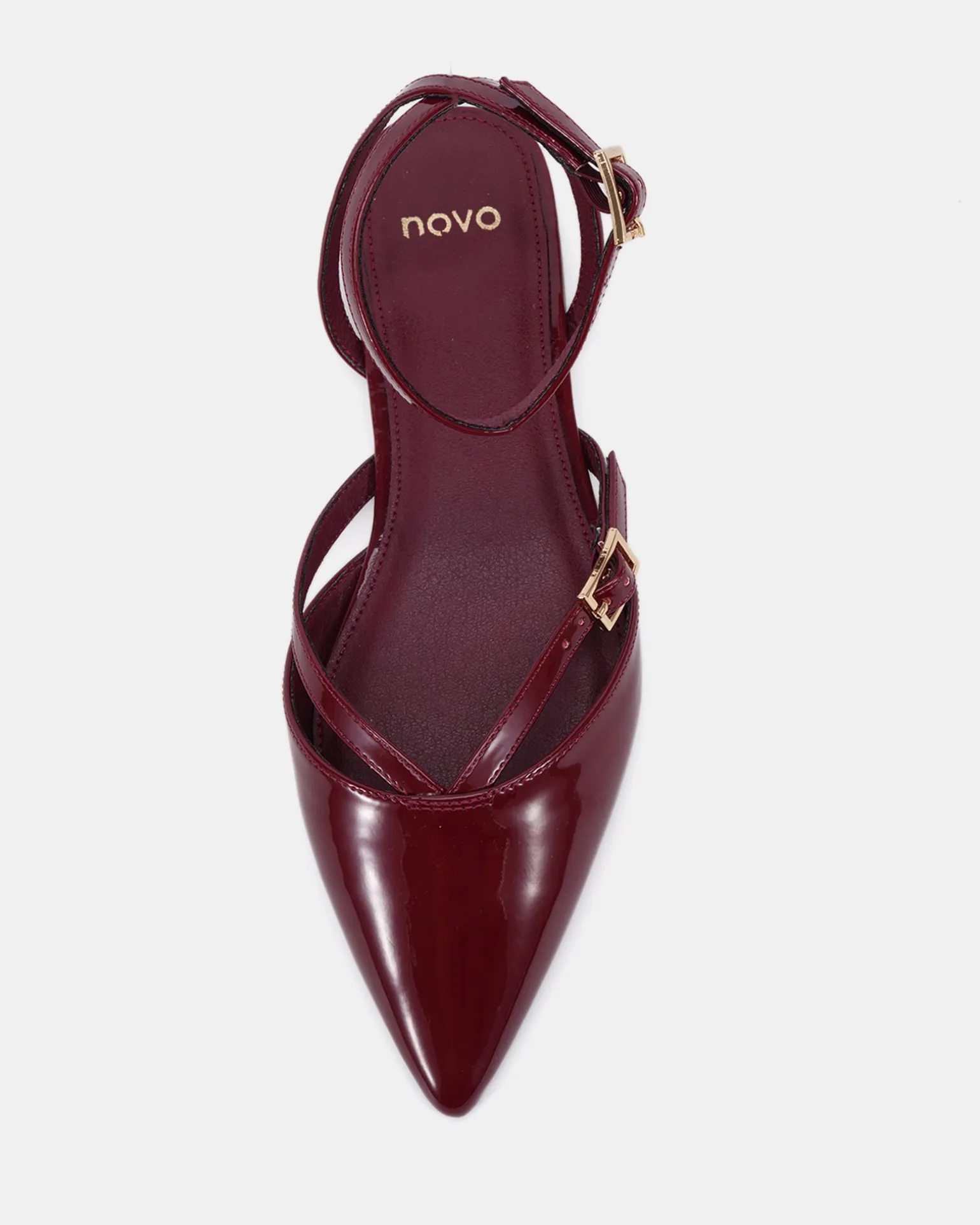 CALANTHE DEEP RED PATENT Ballet Flats