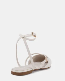 CALANTHE White Patent Ballet Flats